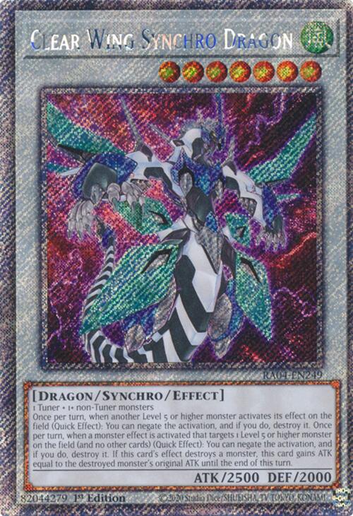 Clear Wing Synchro Dragon [RA04-EN249] Platinum Secret Rare | Gear Gaming Fayetteville