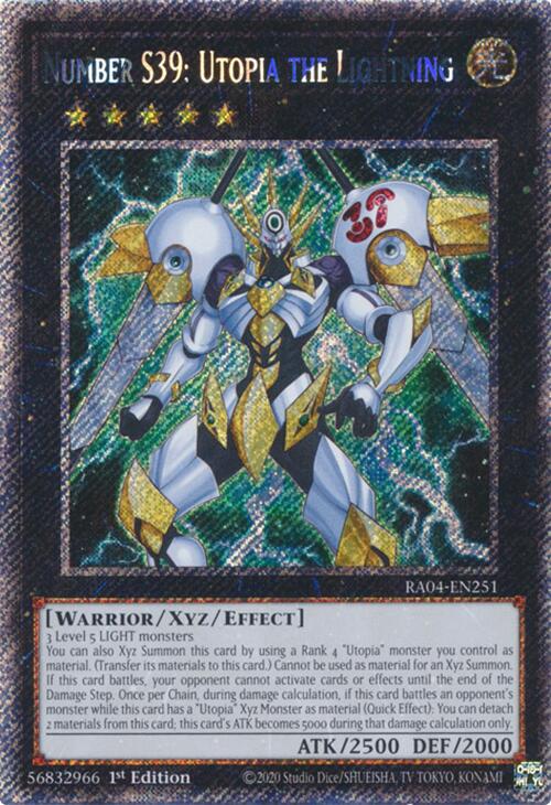 Number S39: Utopia the Lightning [RA04-EN251] Platinum Secret Rare | Gear Gaming Fayetteville