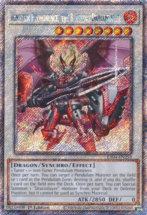 Ignister Prominence, the Blasting Dracoslayer [RA04-EN253] Platinum Secret Rare | Gear Gaming Fayetteville
