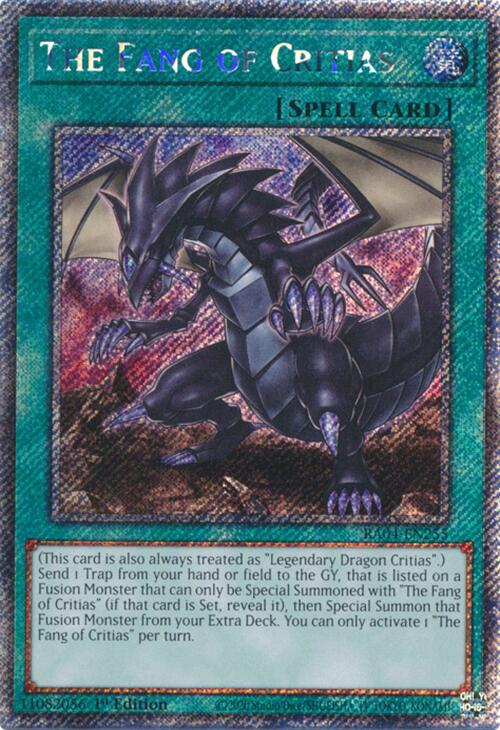 The Fang of Critias [RA04-EN255] Platinum Secret Rare | Gear Gaming Fayetteville