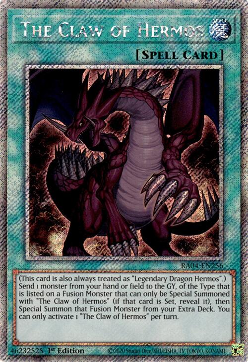 The Claw of Hermos [RA04-EN256] Platinum Secret Rare | Gear Gaming Fayetteville