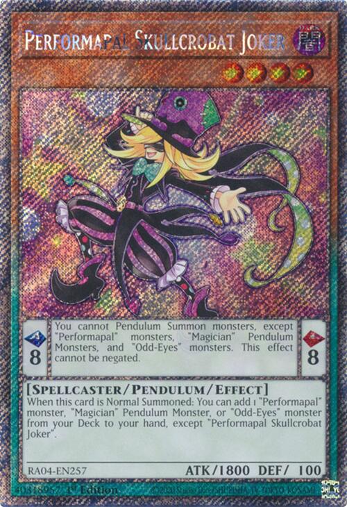 Performapal Skullcrobat Joker [RA04-EN257] Platinum Secret Rare | Gear Gaming Fayetteville