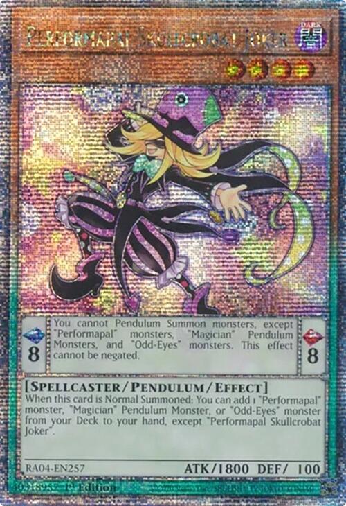 Performapal Skullcrobat Joker [RA04-EN257] Quarter Century Secret Rare | Gear Gaming Fayetteville