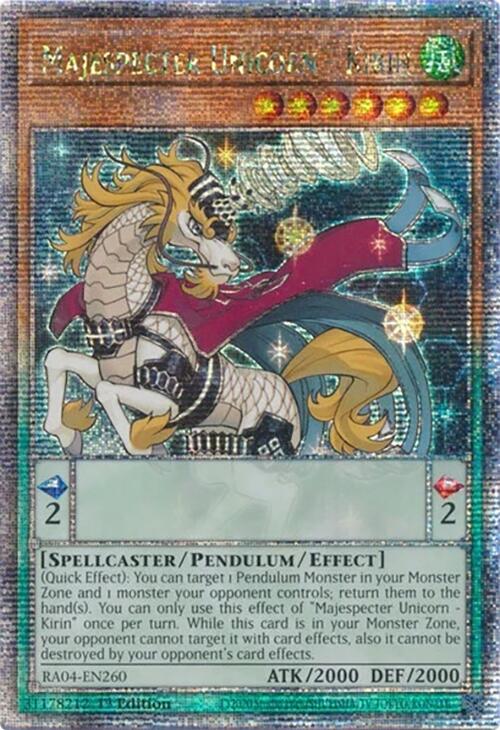Majespecter Unicorn - Kirin [RA04-EN260] Quarter Century Secret Rare | Gear Gaming Fayetteville