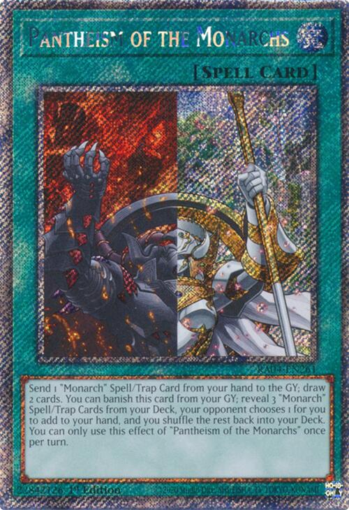Pantheism of the Monarchs [RA04-EN261] Platinum Secret Rare | Gear Gaming Fayetteville