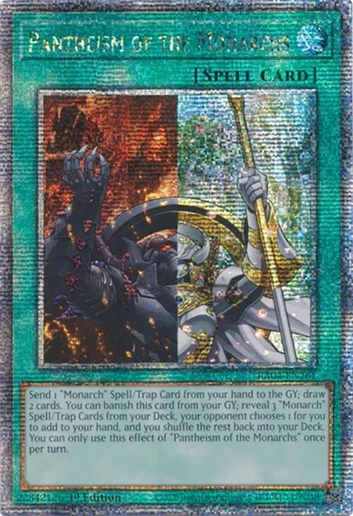 Pantheism of the Monarchs [RA04-EN261] Quarter Century Secret Rare | Gear Gaming Fayetteville