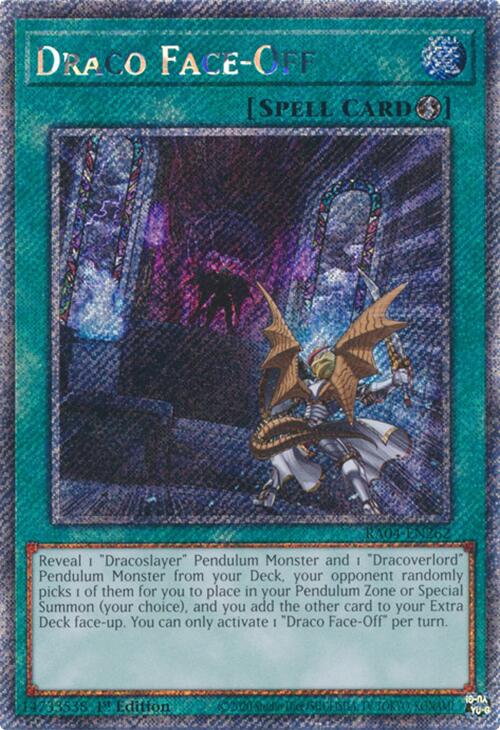 Draco Face-Off [RA04-EN262] Platinum Secret Rare | Gear Gaming Fayetteville