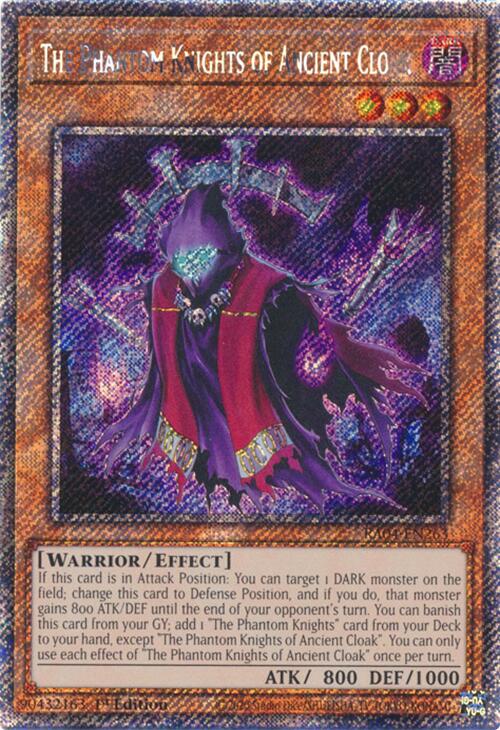The Phantom Knights of Ancient Cloak [RA04-EN263] Platinum Secret Rare | Gear Gaming Fayetteville