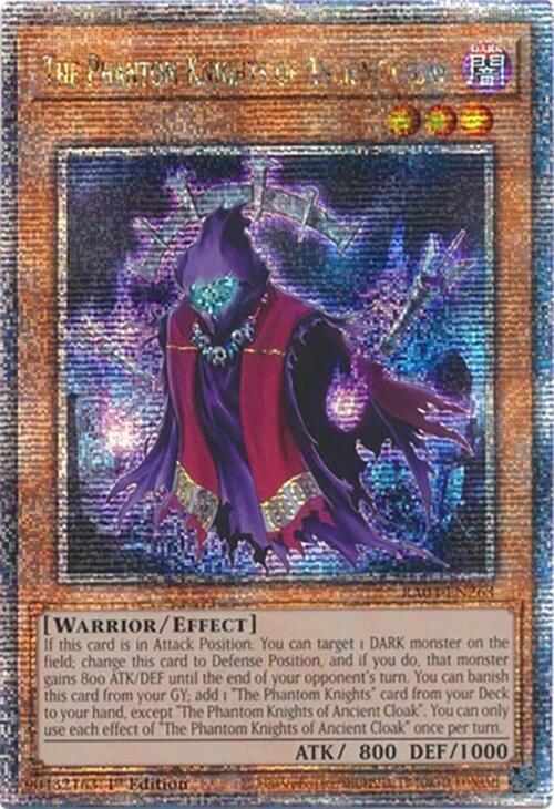 The Phantom Knights of Ancient Cloak [RA04-EN263] Quarter Century Secret Rare | Gear Gaming Fayetteville
