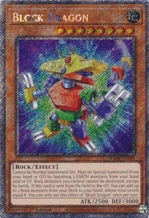 Block Dragon [RA04-EN268] Platinum Secret Rare | Gear Gaming Fayetteville