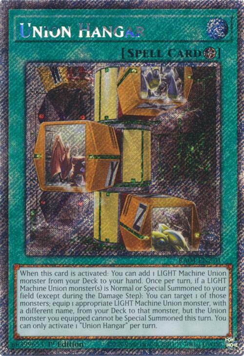 Union Hangar [RA04-EN270] Platinum Secret Rare | Gear Gaming Fayetteville
