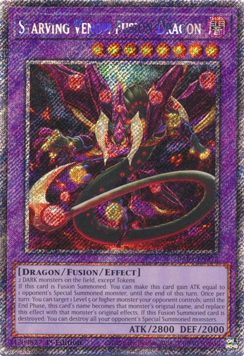 Starving Venom Fusion Dragon [RA04-EN272] Platinum Secret Rare | Gear Gaming Fayetteville