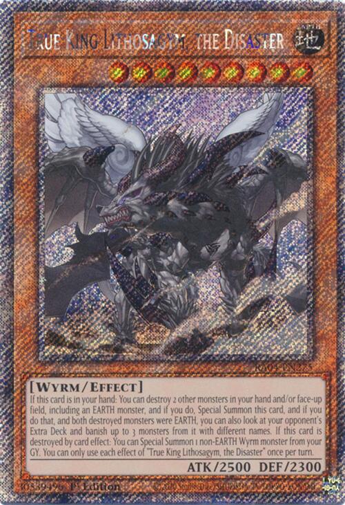 True King Lithosagym, the Disaster [RA04-EN275] Platinum Secret Rare | Gear Gaming Fayetteville