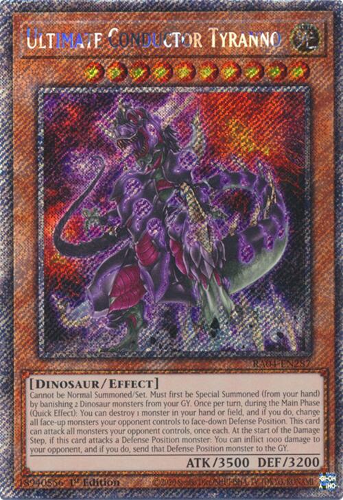 Ultimate Conductor Tyranno [RA04-EN287] Platinum Secret Rare | Gear Gaming Fayetteville