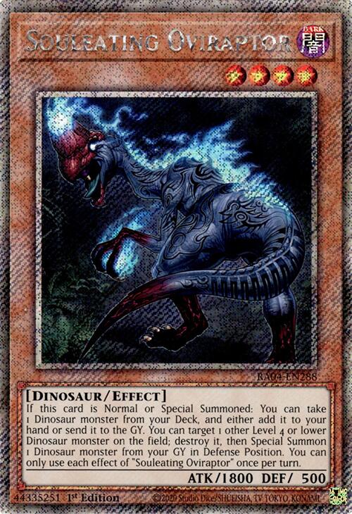 Souleating Oviraptor [RA04-EN288] Platinum Secret Rare | Gear Gaming Fayetteville