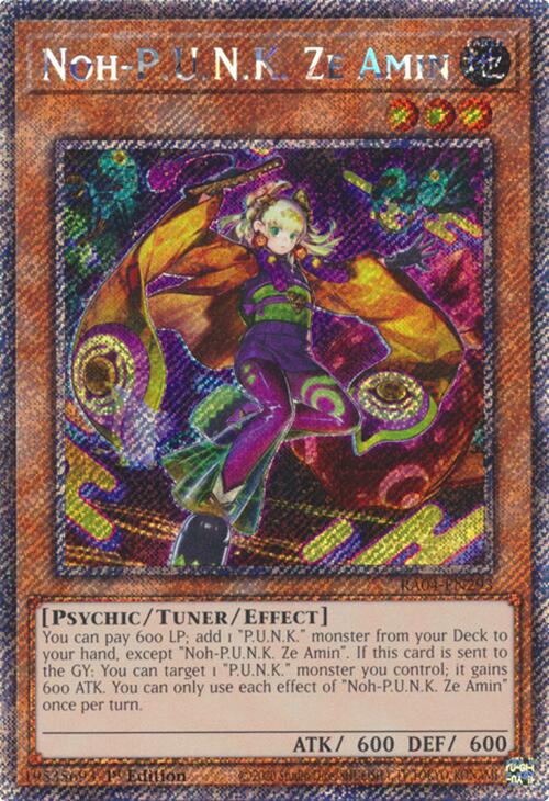 Noh-P.U.N.K. Ze Amin [RA04-EN293] Platinum Secret Rare | Gear Gaming Fayetteville