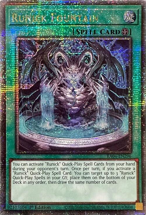 Runick Fountain [RA04-EN296] Quarter Century Secret Rare | Gear Gaming Fayetteville