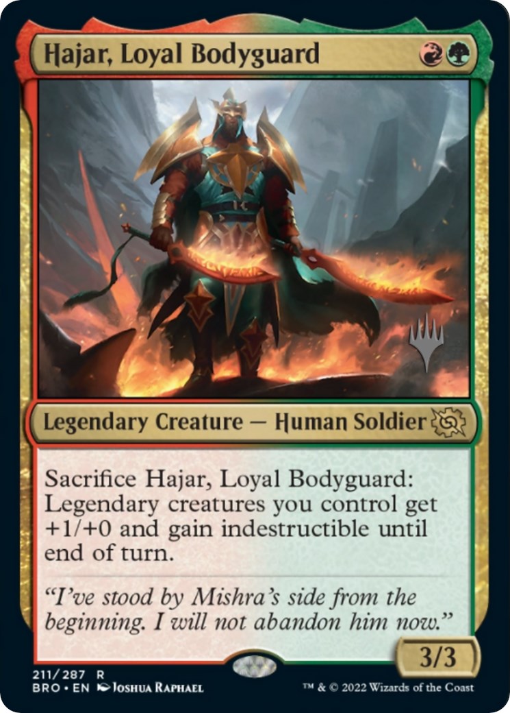 Hajar, Loyal Bodyguard (Promo Pack) [The Brothers' War Promos] | Gear Gaming Fayetteville