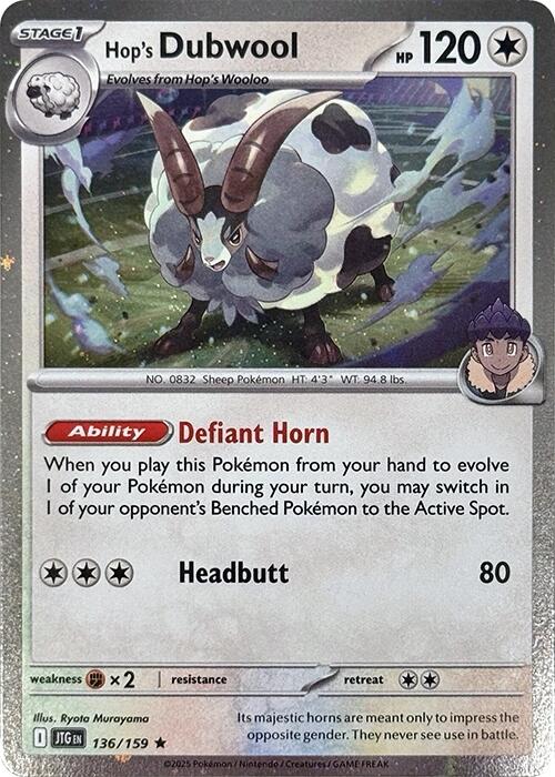 Hop's Dubwool (136/159) (Cosmos Holo) [Scarlet & Violet: Journey Together] | Gear Gaming Fayetteville