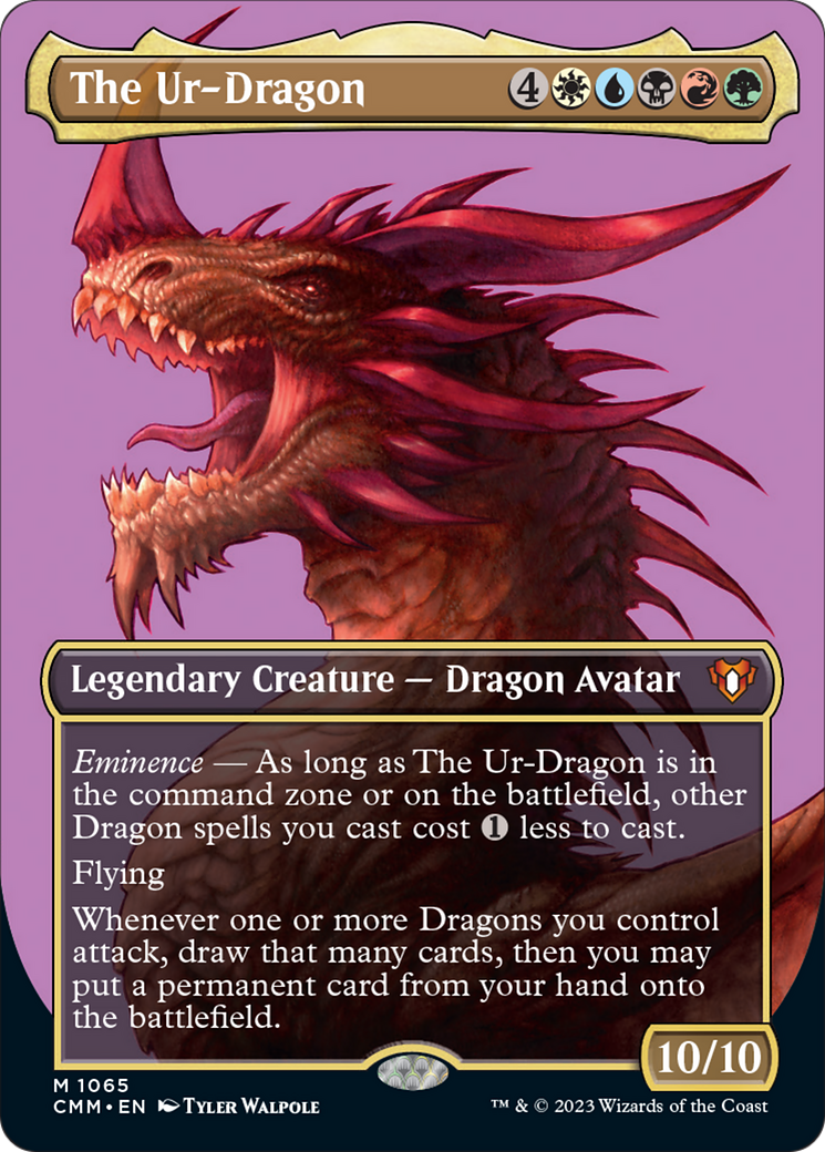 The Ur-Dragon (Borderless Textured Foil Frame Break) [Commander Masters] | Gear Gaming Fayetteville