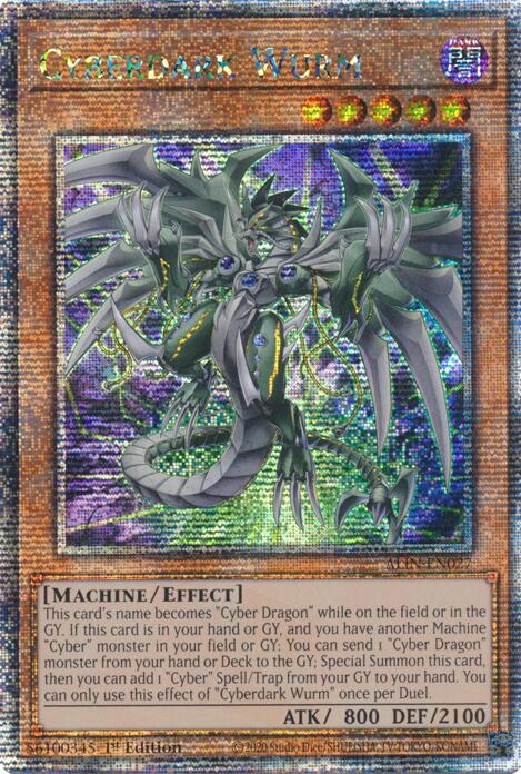 Cyberdark Wurm [ALIN-EN027] Quarter Century Secret Rare | Gear Gaming Fayetteville