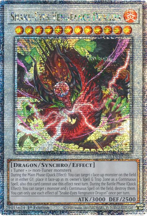 Snake-Eyes Vengeance Dragon [ALIN-EN040] Quarter Century Secret Rare | Gear Gaming Fayetteville