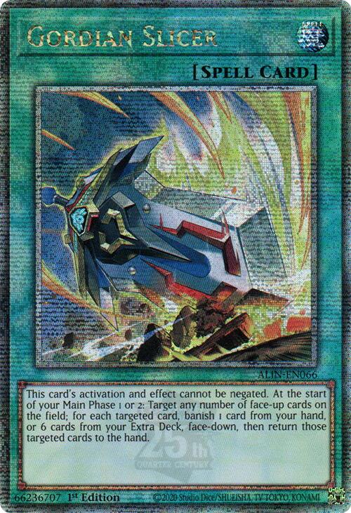 Gordian Slicer [ALIN-EN066] Quarter Century Secret Rare | Gear Gaming Fayetteville