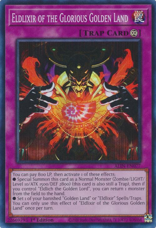 Eldlixir of the Glorious Golden Land [ALIN-EN077] Super Rare | Gear Gaming Fayetteville