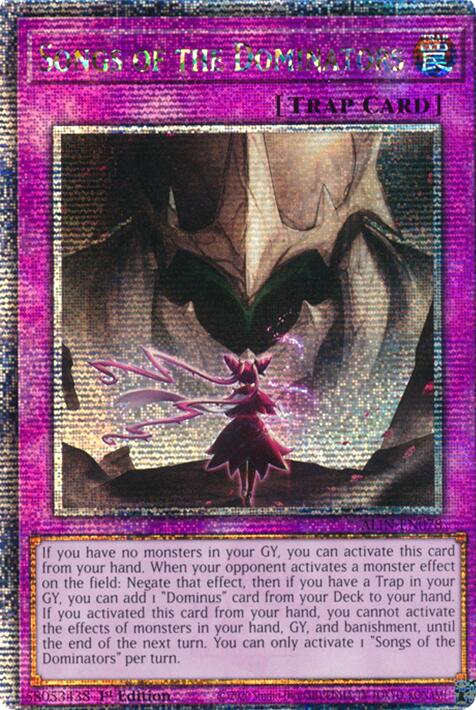 Songs of the Dominators [ALIN-EN078] Quarter Century Secret Rare | Gear Gaming Fayetteville