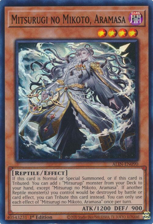 Mitsurugi no Mikoto, Aramasa [ALIN-EN090] Super Rare | Gear Gaming Fayetteville