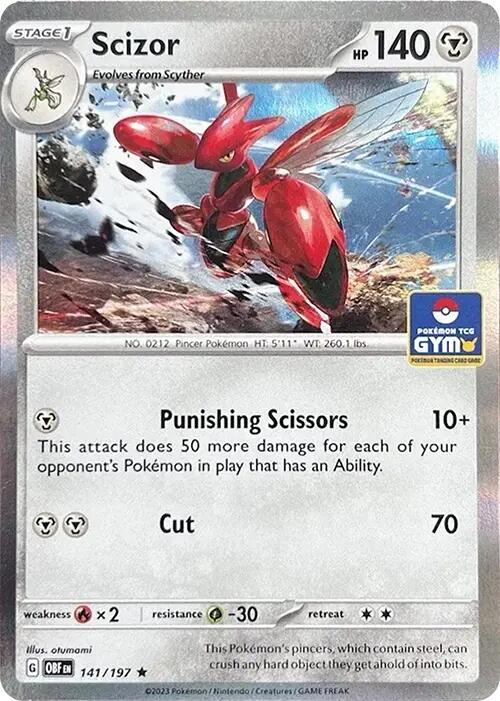 Scizor (141/197) (Pokemon Gym Promo) [Scarlet & Violet: Obsidian Flames] | Gear Gaming Fayetteville