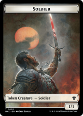 Human // Soldier Double-Sided Token [Murders at Karlov Manor Commander Tokens] | Gear Gaming Fayetteville