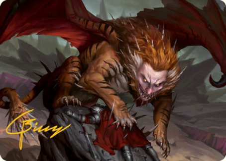 Manticore Art Card (Gold-Stamped Signature) [Dungeons & Dragons: Adventures in the Forgotten Realms Art Series] | Gear Gaming Fayetteville