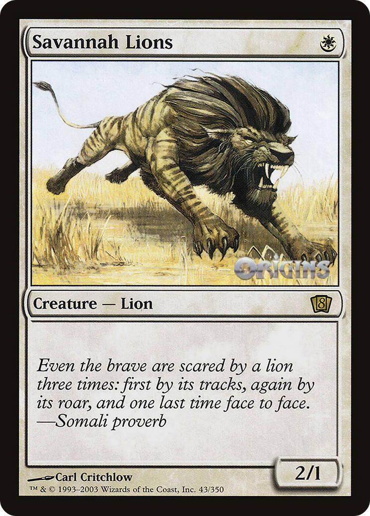 Savannah Lions (Origins 2003) [Oversize Cards] | Gear Gaming Fayetteville