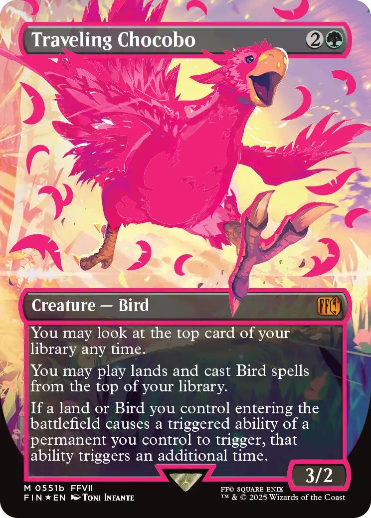 Traveling Chocobo (Borderless) (Neon Ink Pink) [FINAL FANTASY] | Gear Gaming Fayetteville