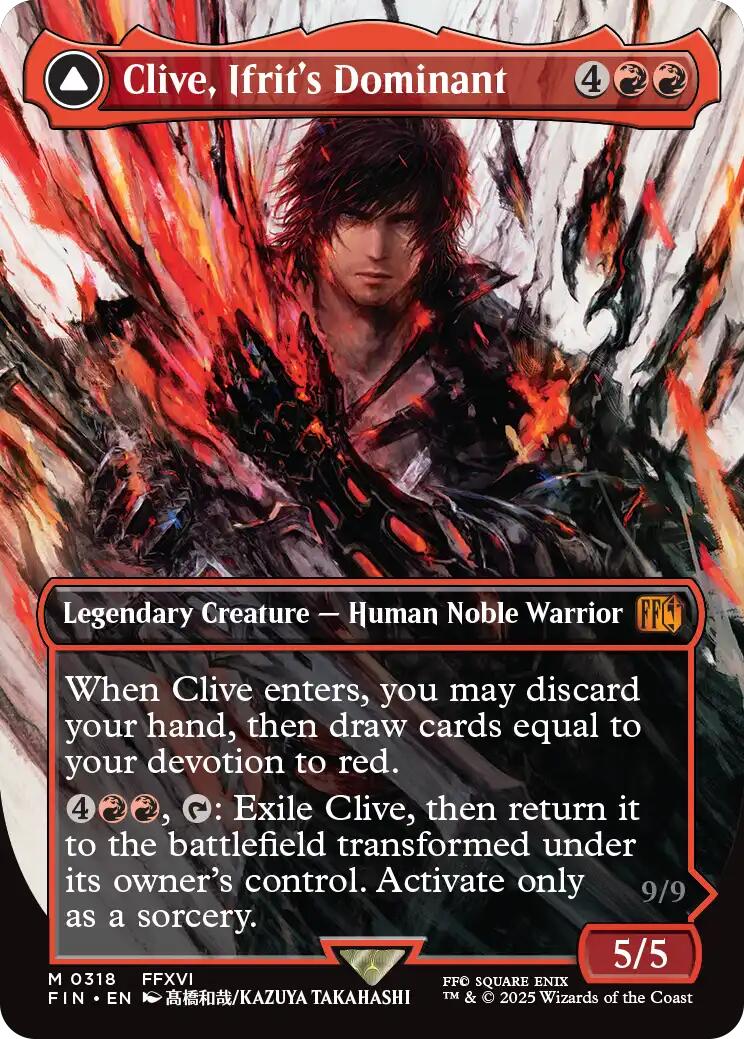 Clive, Ifrit's Dominant // Ifrit, Warden of Inferno (Borderless) (0318) [FINAL FANTASY] | Gear Gaming Fayetteville