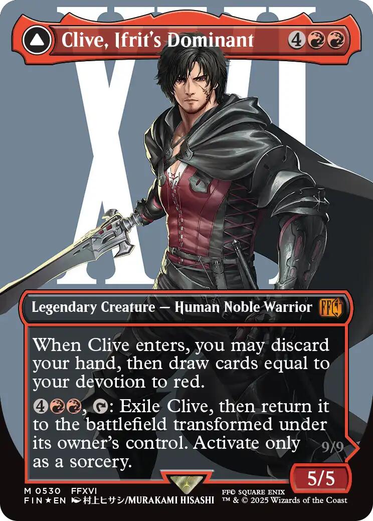 Clive, Ifrit's Dominant // Ifrit, Warden of Inferno (Borderless) (Surge Foil) [FINAL FANTASY] | Gear Gaming Fayetteville