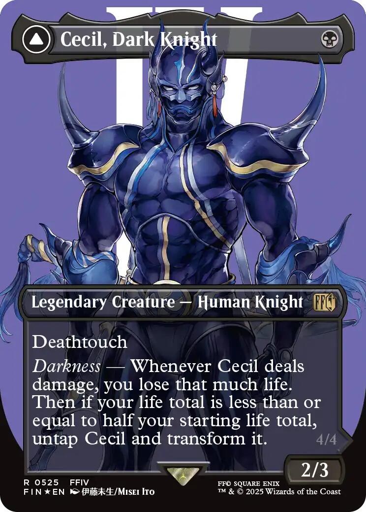 Cecil, Dark Knight // Cecil, Redeemed Paladin (Borderless) (Surge Foil) [FINAL FANTASY] | Gear Gaming Fayetteville