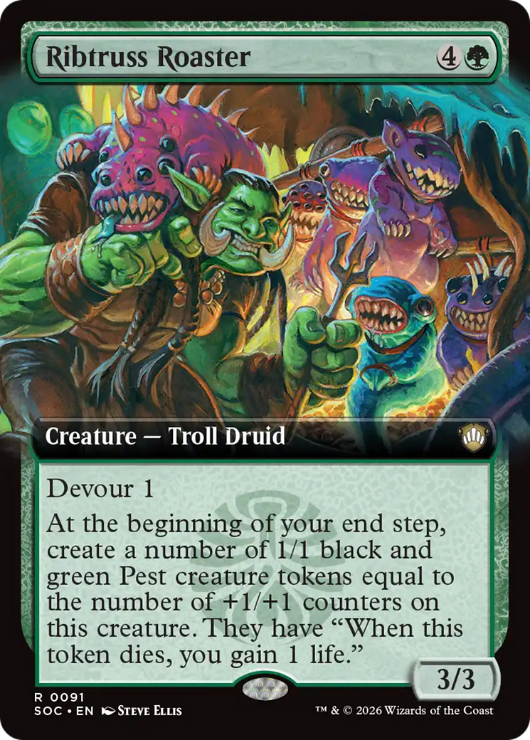 Ribtruss Roaster (Extended Art) [Secrets of Strixhaven Commander] | Gear Gaming Fayetteville