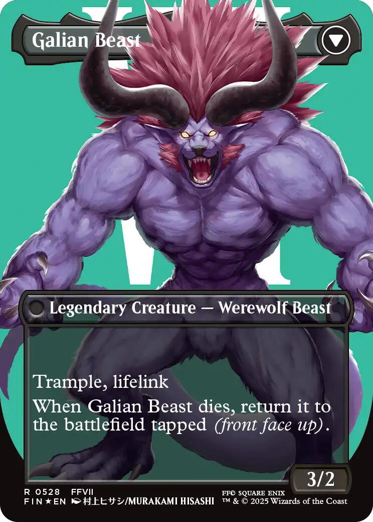 Vincent Valentine // Galian Beast (Borderless) (Surge Foil) [FINAL FANTASY] | Gear Gaming Fayetteville
