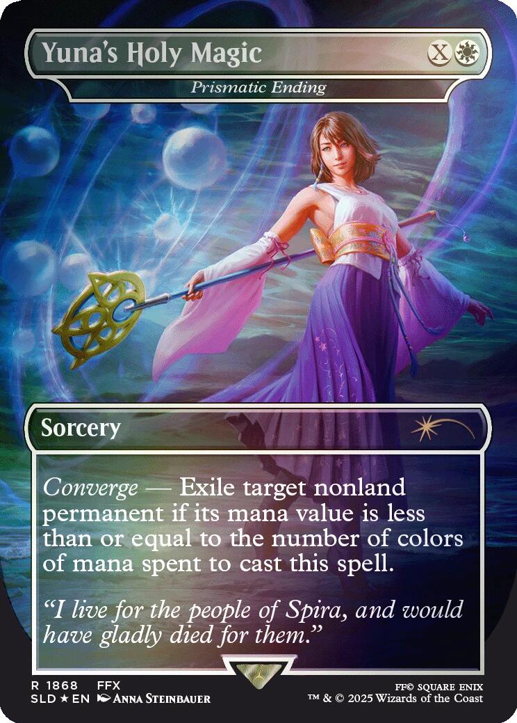Yuna's Holy Magic - Prismatic Ending (Rainbow Foil) [Secret Lair Drop Series] | Gear Gaming Fayetteville