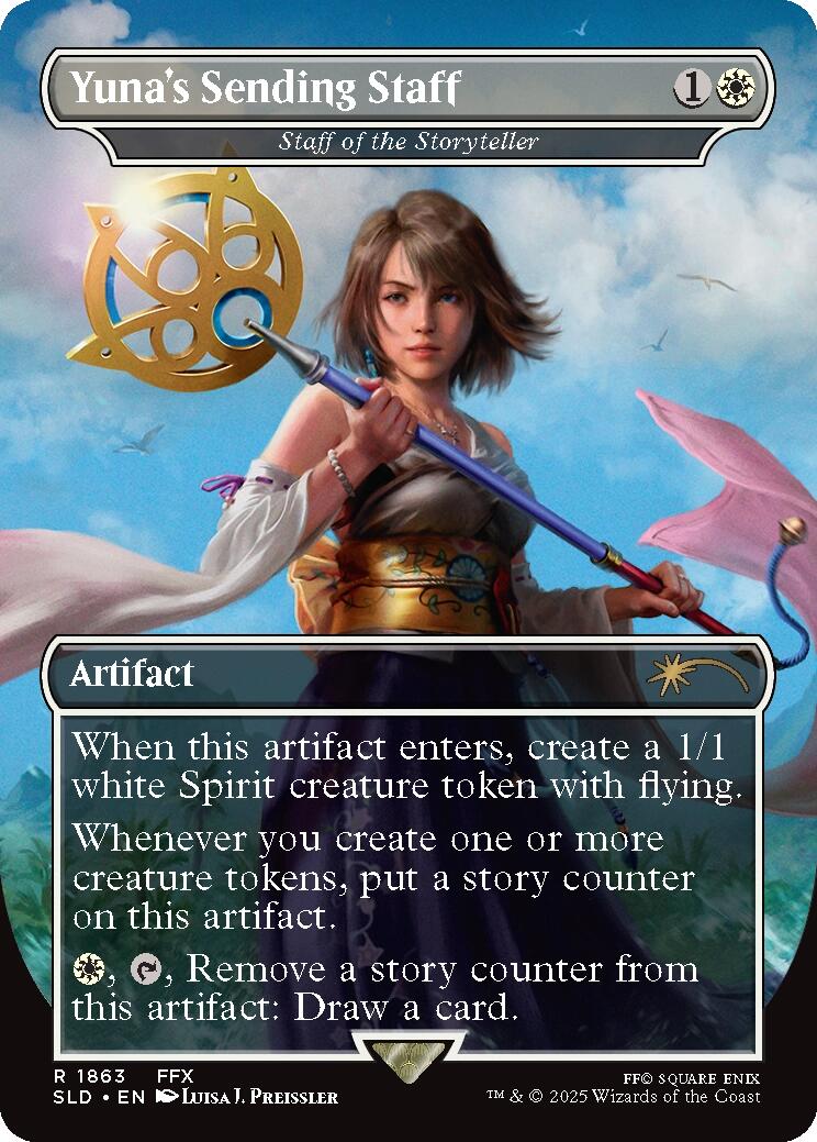 Yuna's Sending Staff - Staff of the Storyteller [Secret Lair Drop Series] | Gear Gaming Fayetteville