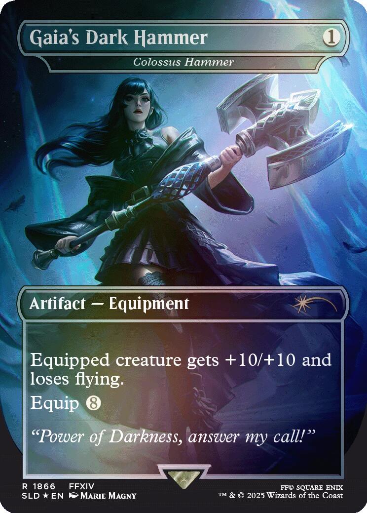 Gaia's Dark Hammer - Colossus Hammer (Rainbow Foil) [Secret Lair Drop Series] | Gear Gaming Fayetteville