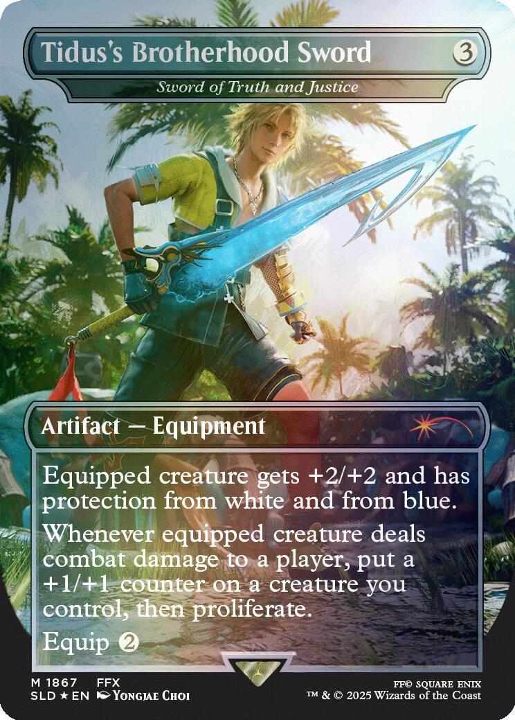 Tidus's Brotherhood Sword - Sword of Truth and Justice (Rainbow Foil) [Secret Lair Drop Series] | Gear Gaming Fayetteville