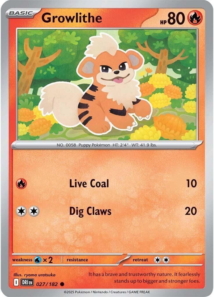 Growlithe (027/182) [Scarlet & Violet: Destined Rivals] | Gear Gaming Fayetteville