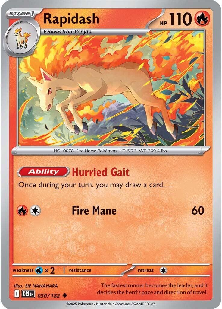 Rapidash (030/182) [Scarlet & Violet: Destined Rivals] | Gear Gaming Fayetteville