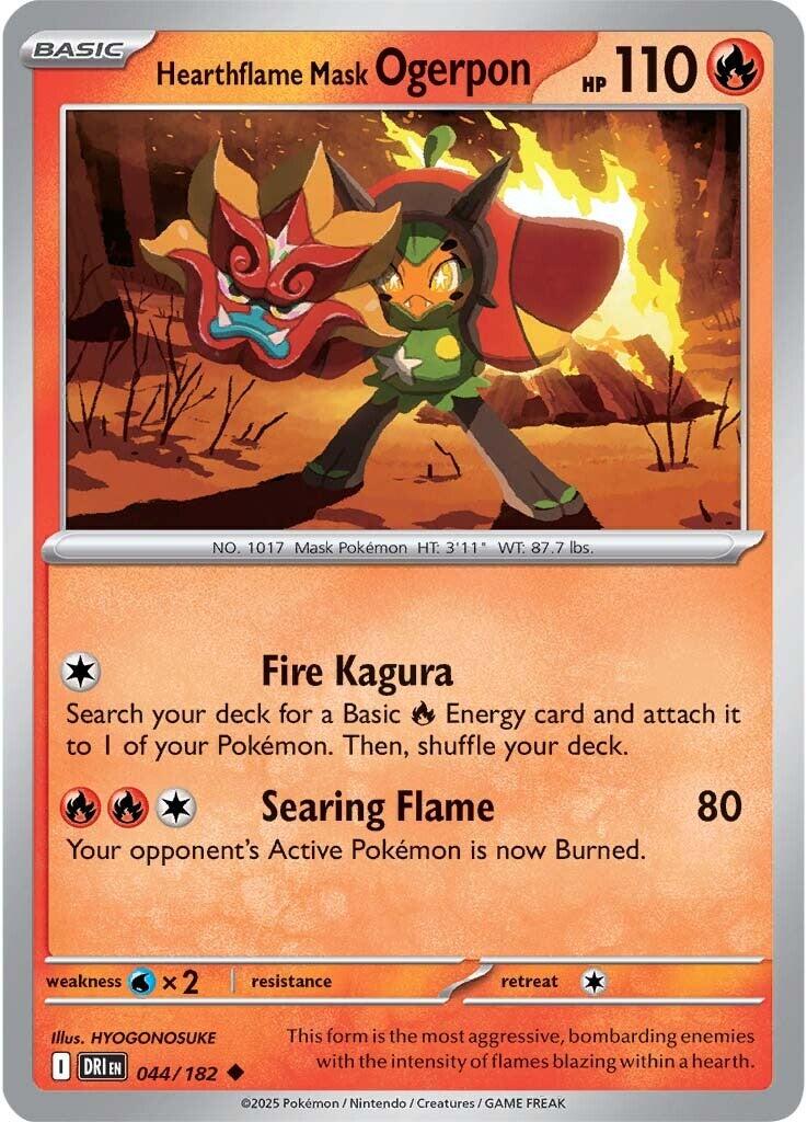 Hearthflame Mask Ogerpon (044/182) [Scarlet & Violet: Destined Rivals] | Gear Gaming Fayetteville