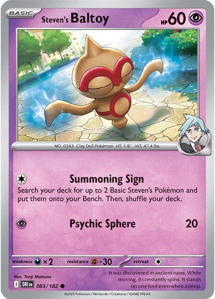 Steven's Baltoy (083/182) [Scarlet & Violet: Destined Rivals] | Gear Gaming Fayetteville