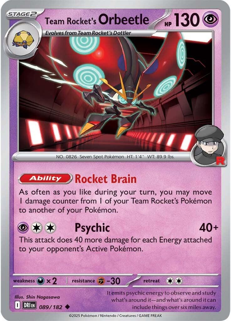 Team Rocket's Orbeetle (089/182) [Scarlet & Violet: Destined Rivals] | Gear Gaming Fayetteville