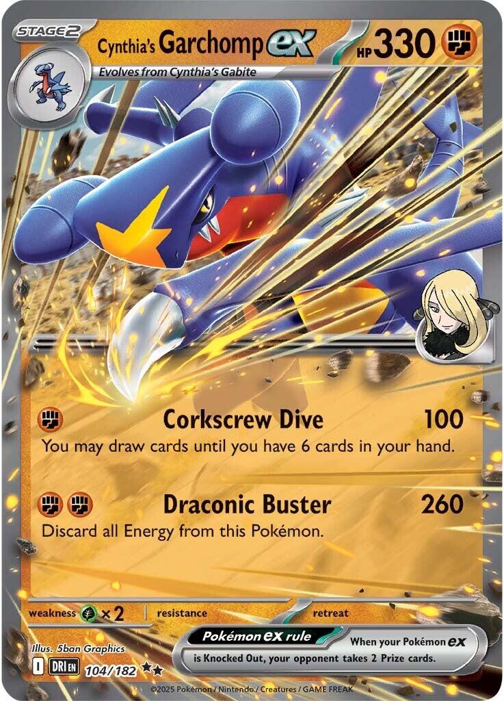 Cynthia's Garchomp ex (104/182) [Scarlet & Violet: Destined Rivals] | Gear Gaming Fayetteville